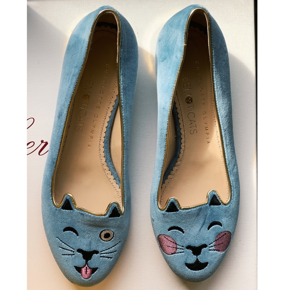 Charlotte Olympia #Emoticats Ballerina Flats